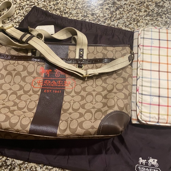 Coach Diaper Bag - Picture 1 of 8